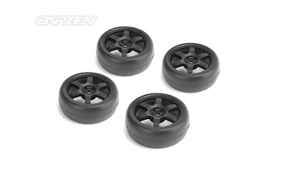 TC Slick Rädersatz 6-Speichen ET-0mm schwarz (4)