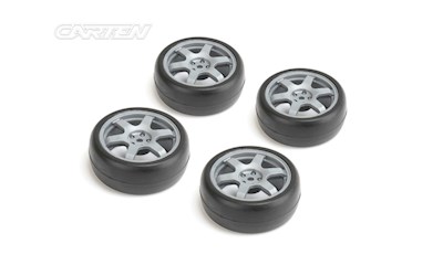 TC Slick Rädersatz 6-Speichen ET-0mm silber (4)