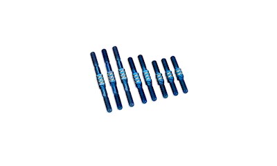 RC10 Classic Fin Ti Turnbuckle Set - Blue - 7pcs