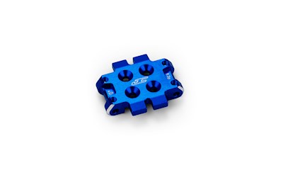 RC10B7 Front Bulkhead 0 deg (9.3g) Alloy - Blue