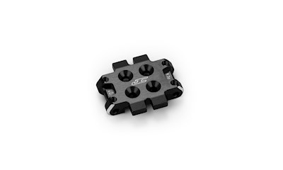 RC10B7 Front Bulkhead 0 Deg (9.3g) Alloy - Black