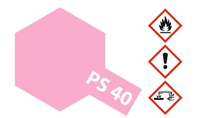 Sprühfarbe Polycarbonat (Lexan) PS-40 Rosarot Transluscent
