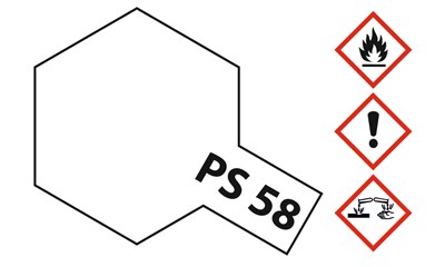 Sprühfarbe Polycarbonat (Lexan) PS-58 (Klarlack) Perleffekt