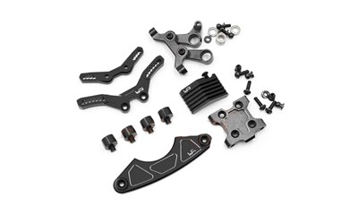 Umbauset Aluminum Lenkung Tamiya M07 - Schwarz